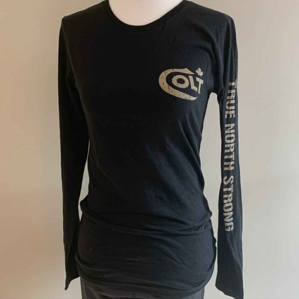 COLT CANADA Women's Black Long Sleeve Top - Size Small